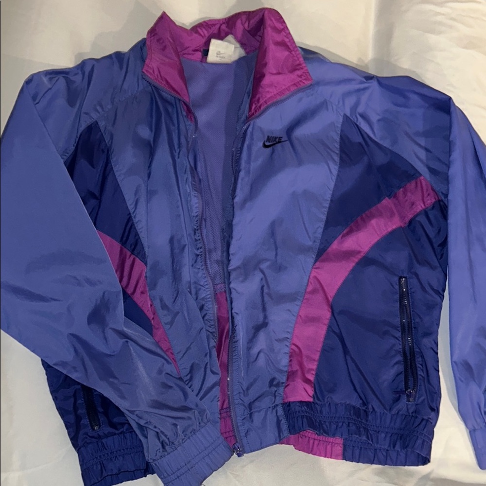 Nike Purple and Pink Windbreaker Jacket